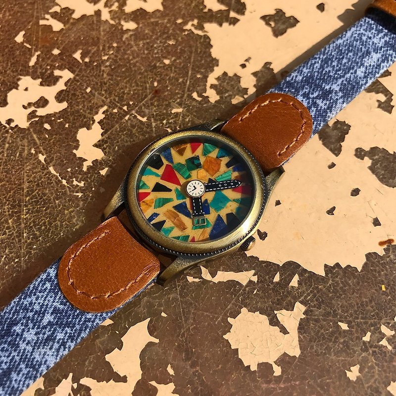【Lost and find】Lovely design watch inside watch neture gemstone watch