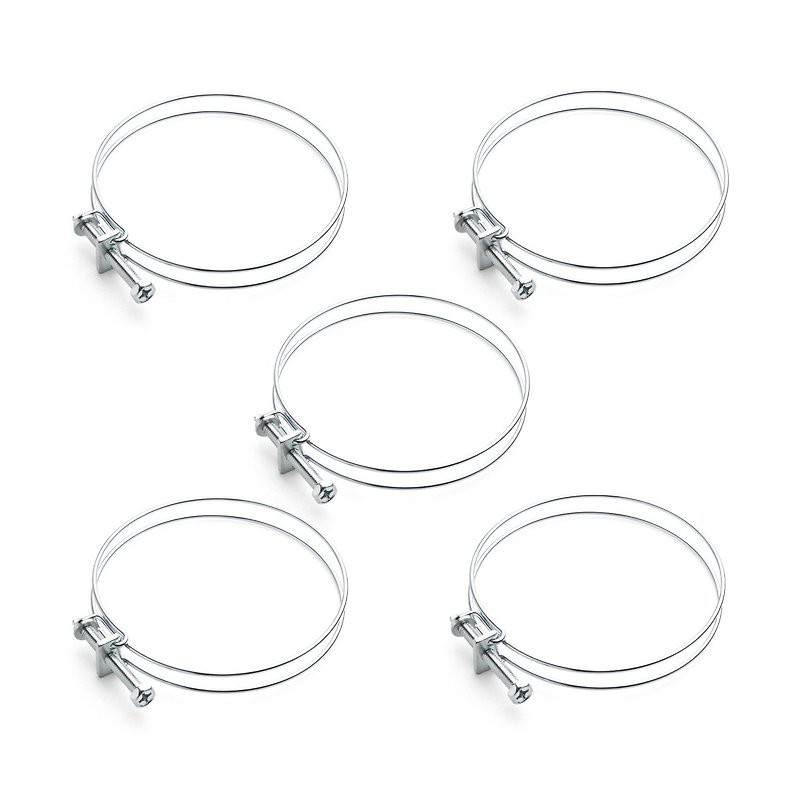 POWERTEC 70101 4-Inch Wire Hose Clamp, 5-Pack