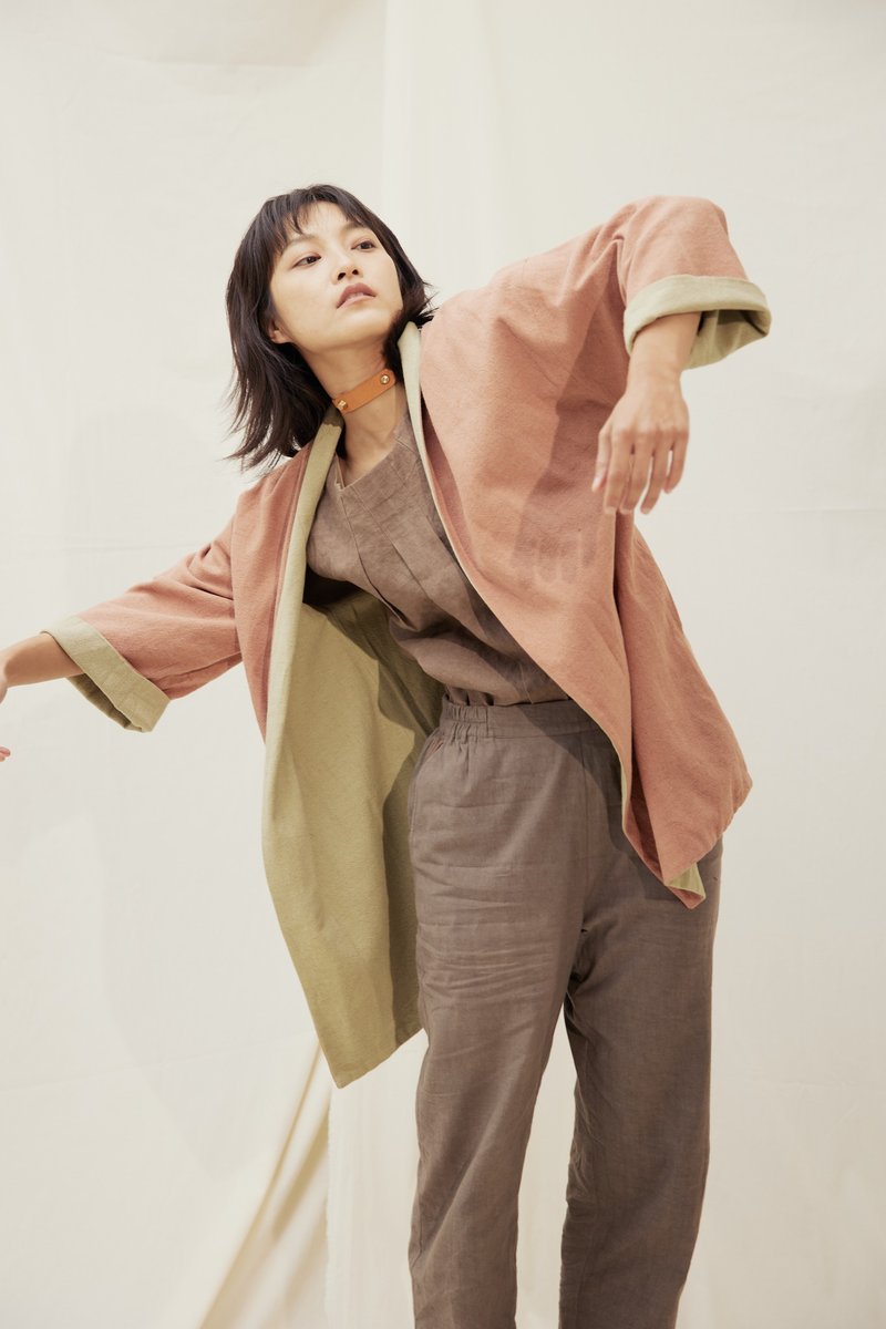 兩穿外套 - 女大衣/外套 - 其他人造纖維 卡其色