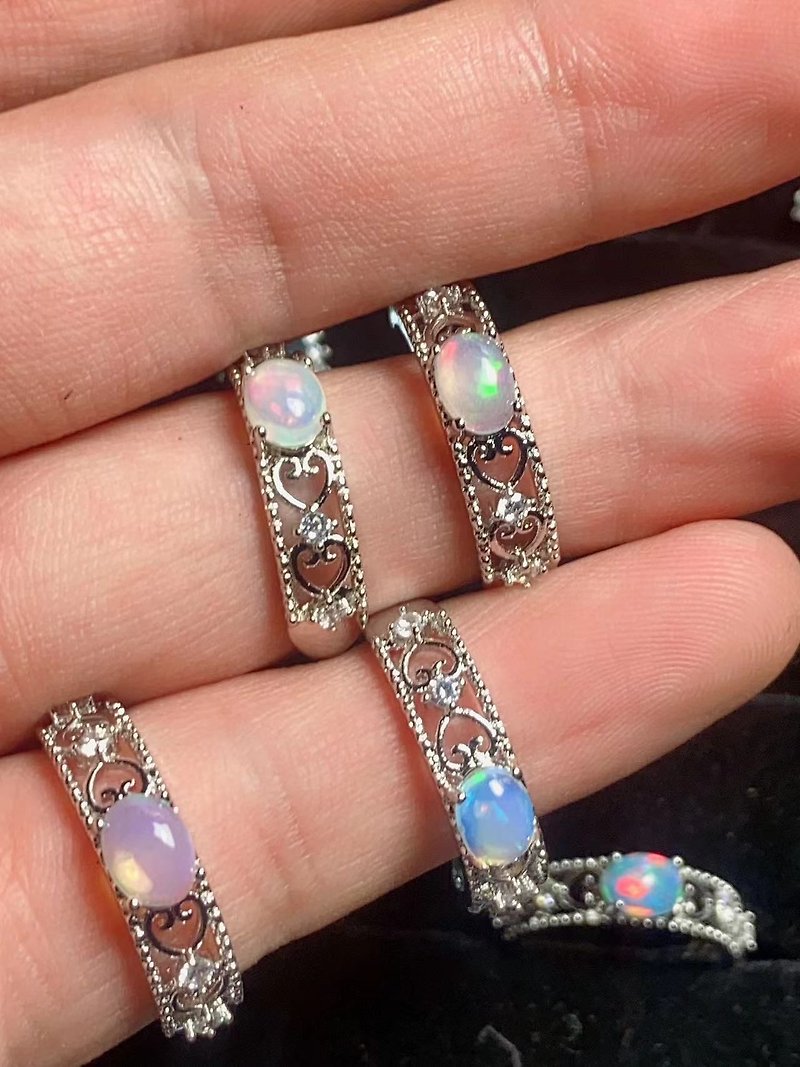 Crystal Ring (Open Ring) - Opal/Opal (Opal) - General Rings - Crystal Transparent
