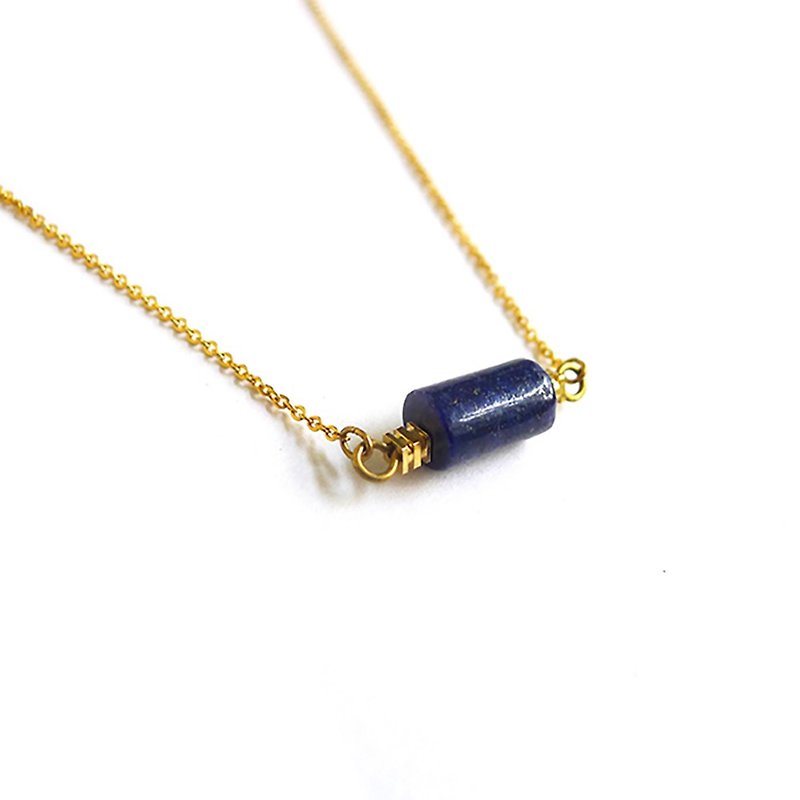 Ficelle Lapis Lazuli] Night Elf's Treasure Chest Necklace - Collar Necklaces - Gemstone Blue
