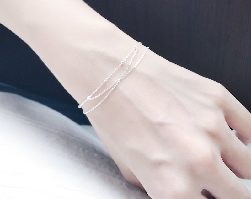::Silver Quartet :: Shimmer Silver Scale Bracelet (2.0) - สร้อยข้อมือ - เงินแท้ 