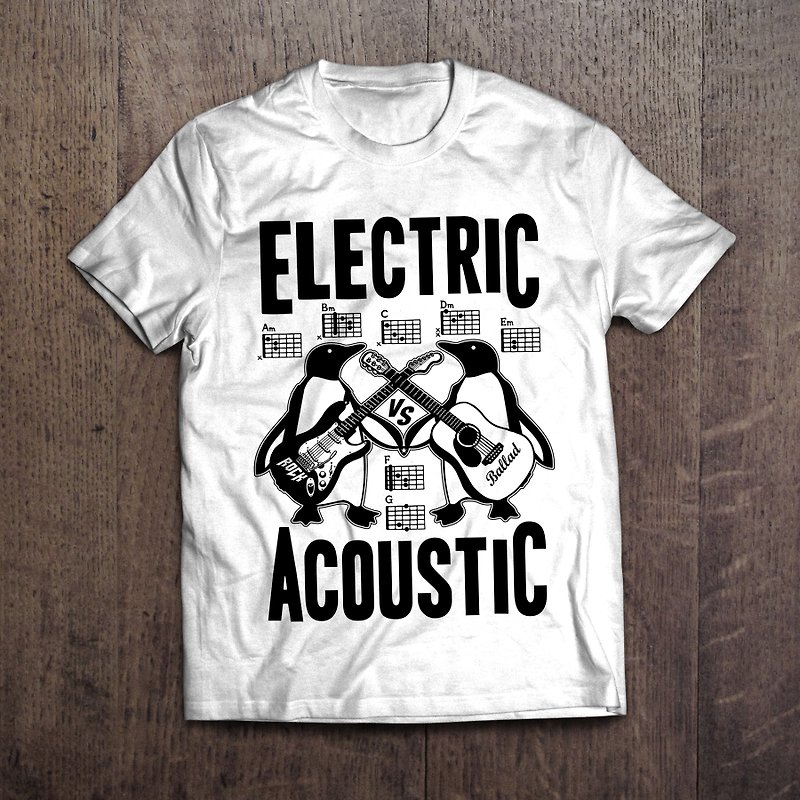 Penguins Rock T-shirt ELECTRIC x ACOUSTIC PENGUIN