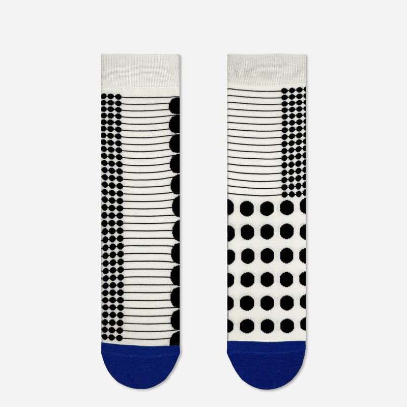 cobalt dot / cotton / irregular / socks - ถุงเท้า - ผ้าฝ้าย/ผ้าลินิน สีน้ำเงิน