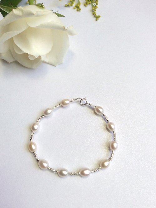Ops手工飾品設計 Ops Pearl Elegant Silver bracelet- 珍珠/925純銀/限定/手鍊