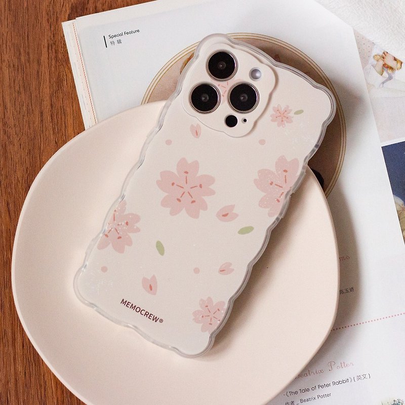 PONGPONGFU Peng Penghu | Cherry Blossom Dessert iPhone Wave Shape Phone Case
