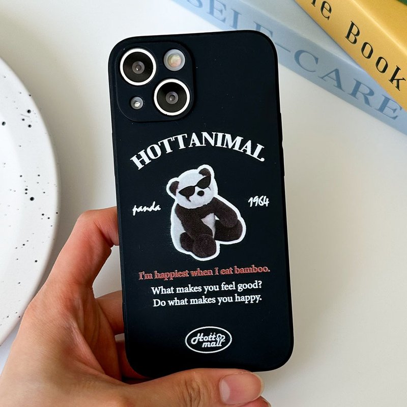 Mobile Phone Case, Multiple Models Support,Sunglasses panda Silicone Case - 手機殼/手機套 - 矽膠 黑色