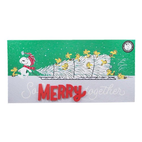 205剪刀石頭紙 Snoopy聖誕擺飾-一起搬運聖誕樹【Hallmark-Peanuts聖誕節禮品】