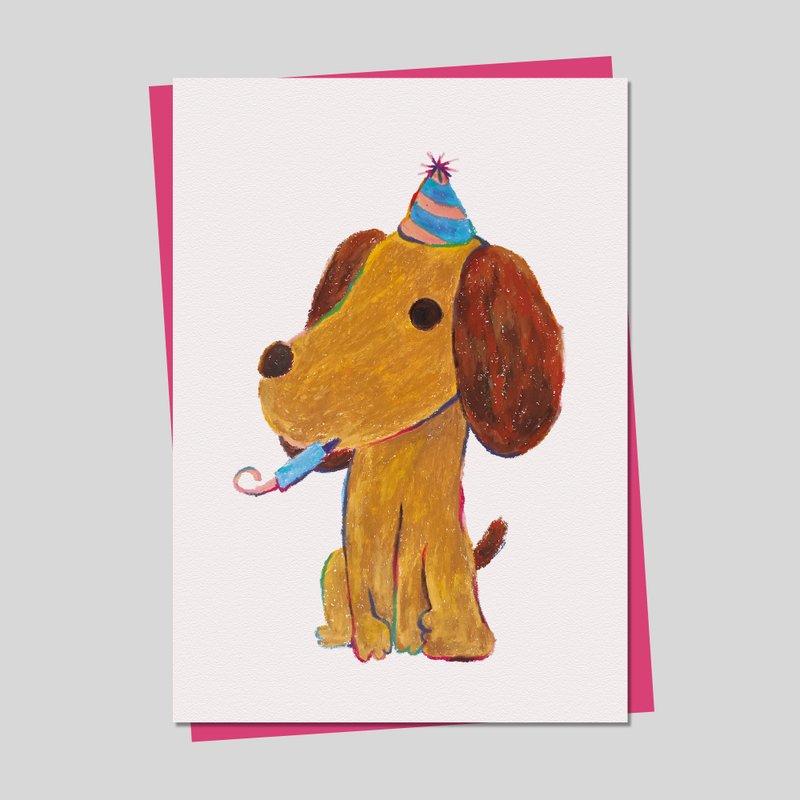 Dog Love Card, Birthday Card with envelope, prints of drawings - Cards & Postcards - Paper Khaki