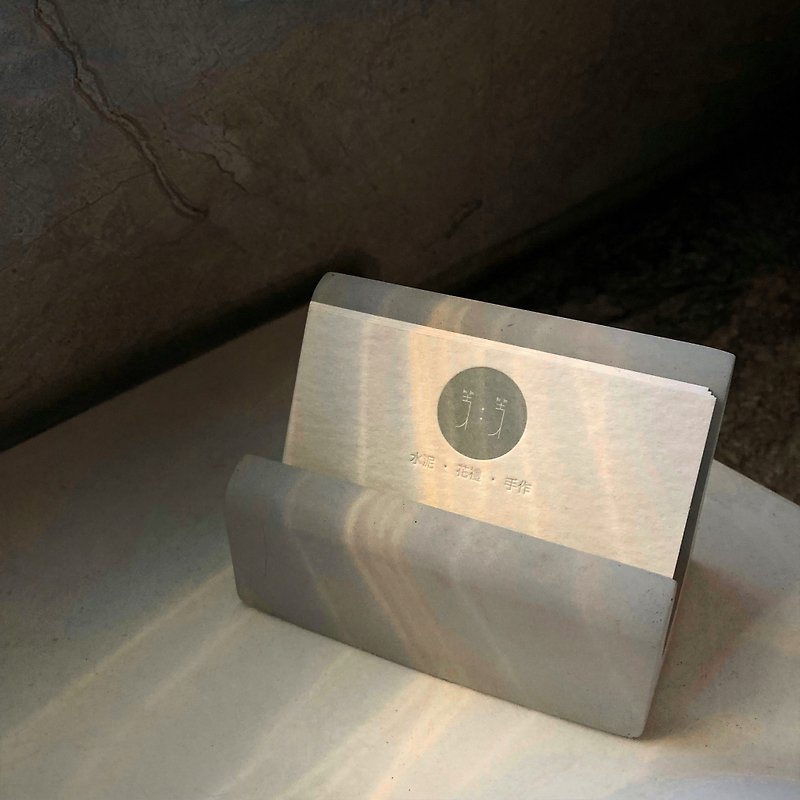 Business Card Holder | Office Accessories - Items for Display - Cement Gray