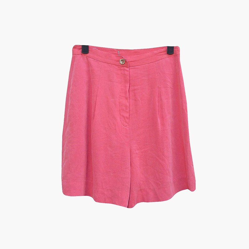 脫臼古著 / 粉色雪紡短褲 no.005 vintage - 女短褲/五分褲 - 聚酯纖維 粉紅色
