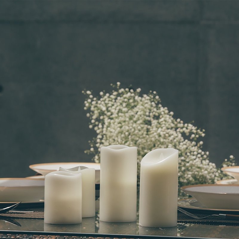 Basic Off-White LED Candles - Candles & Candle Holders - Wax 