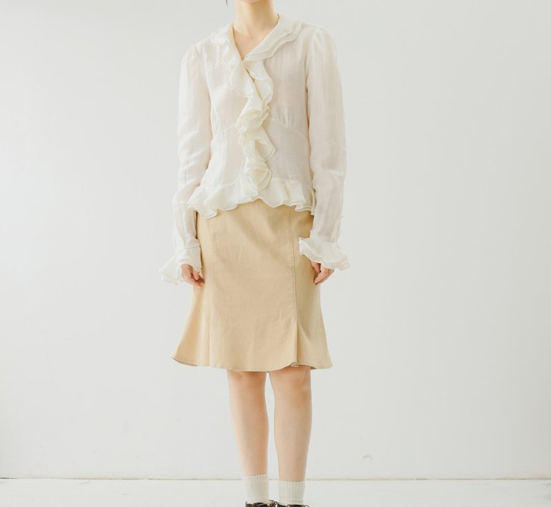 【気ままなロマンス】フレンチレトロ/多層レースブラウス - シャツ・ブラウス - コットン・麻 ホワイト