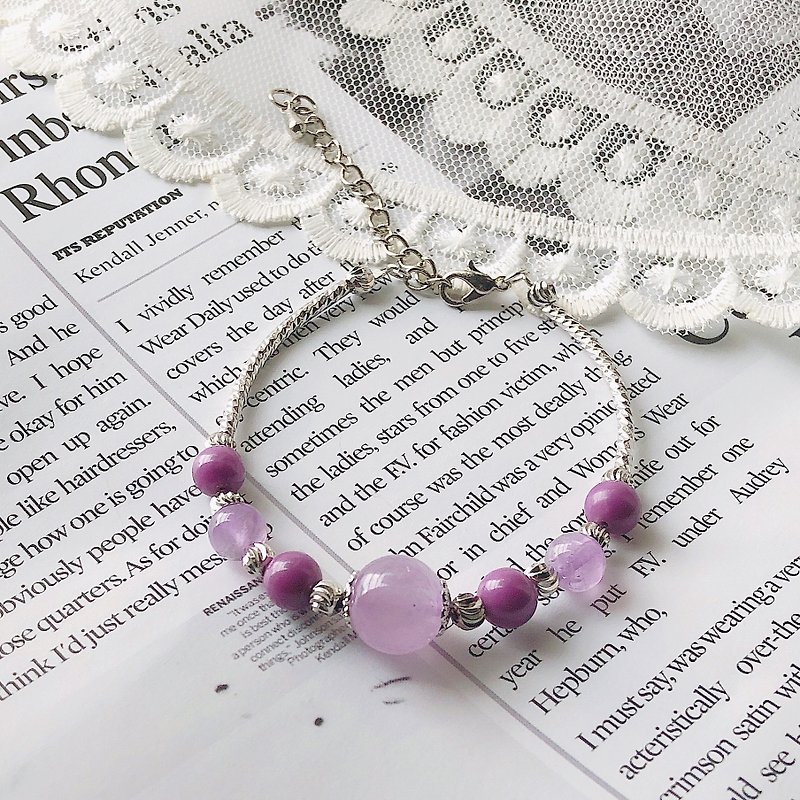 Purple Crystal Bracelet Bangle elastic