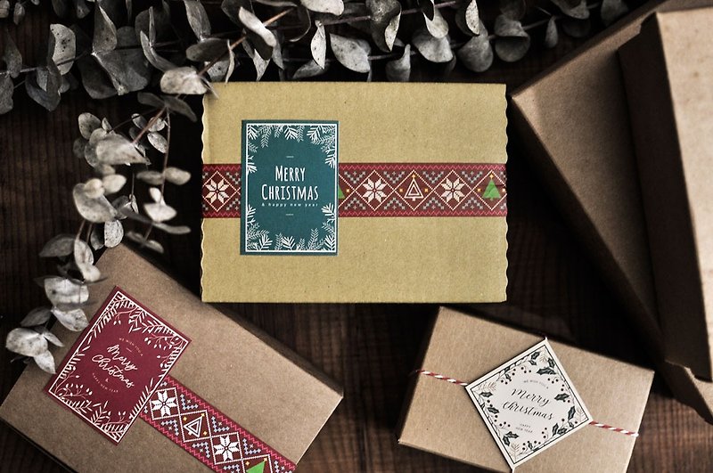 クリスマスボックス3枚限定クリスマスギフトボックスランダムシリーズ/キャンバスバッグ/キーリング - トート・ハンドバッグ - コットン・麻 多色