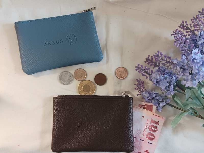 Litchi pattern PU coin purse/zipper type/cards/change/storage bag/small hand bag/Jesus - กระเป๋าใส่เหรียญ - วัสดุกันนำ้ 