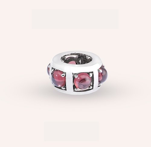 安的珠寶 AND Jewel AND 石榴石 紅色 圓形 4mm 墜子 經典系列 Hover d天然寶石 珠