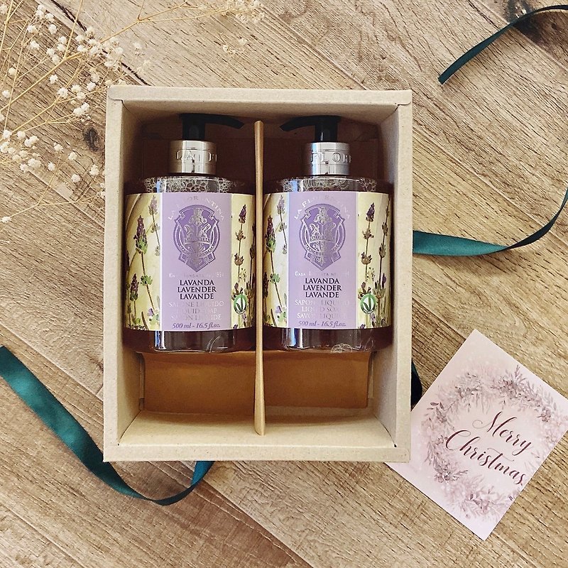 [Handwashing Gift Box] Italian Fragrance Hand Wash - Lavender Double Gift Box Set with Card - ผลิตภัณฑ์ล้างมือ - วัสดุอื่นๆ สีม่วง