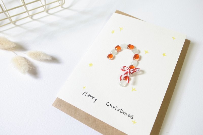 Highlight Come Again - Christmas Crutches Glass Gift Card - การ์ด/โปสการ์ด - กระดาษ สีแดง