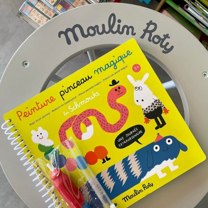 法國 Moulin Roty 奇趣魔法水畫冊 - 兒童繪本/故事書 - 紙 多色