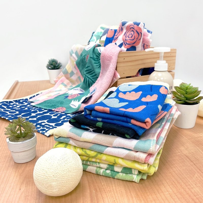 Japanese Marujin│Polku Finnish design creative towels - Towels - Cotton & Hemp Multicolor