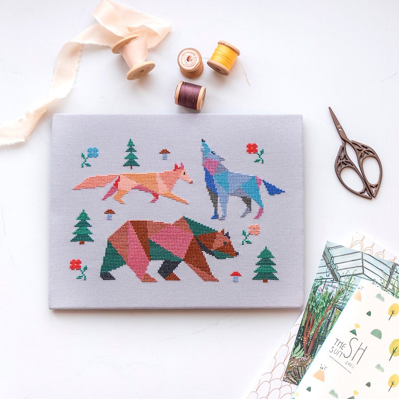 Forest Animals Cross Stitch PDF Pattern 十字繡