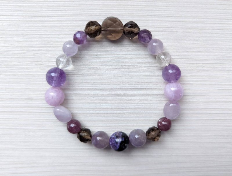 Purple Control Series Sea Wheel and Crown Wheel Lifting Elegant Crystal Bracelet - สร้อยข้อมือ - คริสตัล 