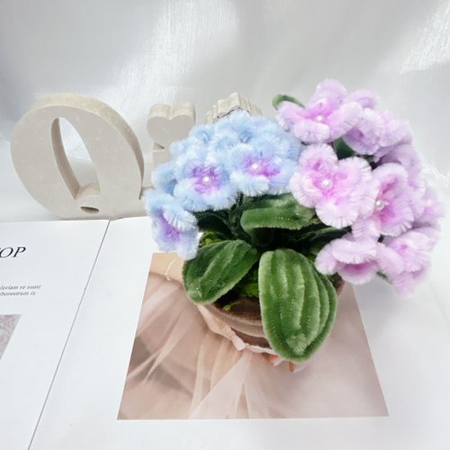 若有齊事藝創園地｜藝術美學·複合媒材 【手工訂製】繡球花毛根盆栽【充滿希望】
