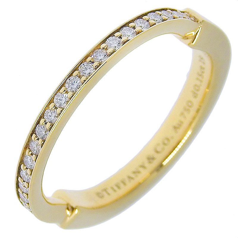 【日本直送】ティファニー TIFFANY&Co. ロック 12号 リング・指輪 K18YG×ダイヤモンド 0.15 約4.5g レディース【中古】 - 戒指 - 貴金屬 金色