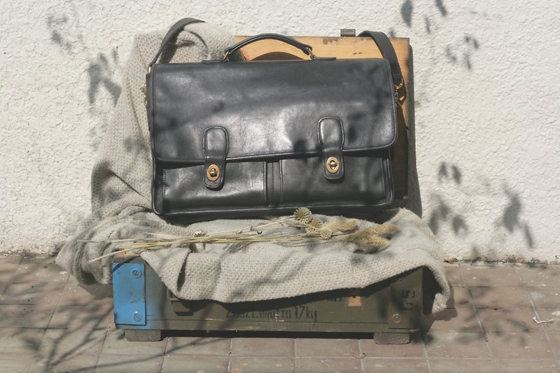 Leather bag_B006 - กระเป๋าเอกสาร - หนังแท้ สีดำ
