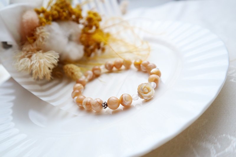 Wound Healing│Horseshoe Snail + White Agate│925 Sterling Silver│Crystal Bracelet