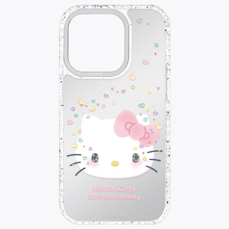 HelloKitty 50週年－鏡面無鑽款 磁吸版 透彩框 iPhone 15 14 13 - 手機殼/手機套 - 環保材質 銀色