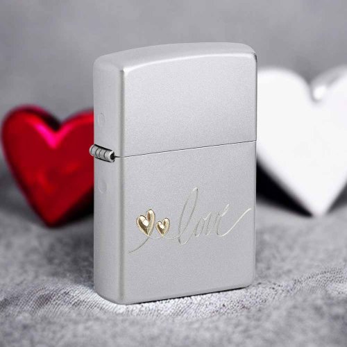 Zippo 【ZIPPO官方旗艦店】書寫愛情防風打火機 48725