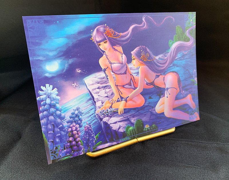 【Limited Edition Postcard】Astrological signs-GeminiXMAS Gift - การ์ด/โปสการ์ด - กระดาษ สีน้ำเงิน
