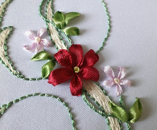 デジタル】刺繡 蝴蝶 花文字 S 手刺繍 DIY、モノグラム パターン pdf