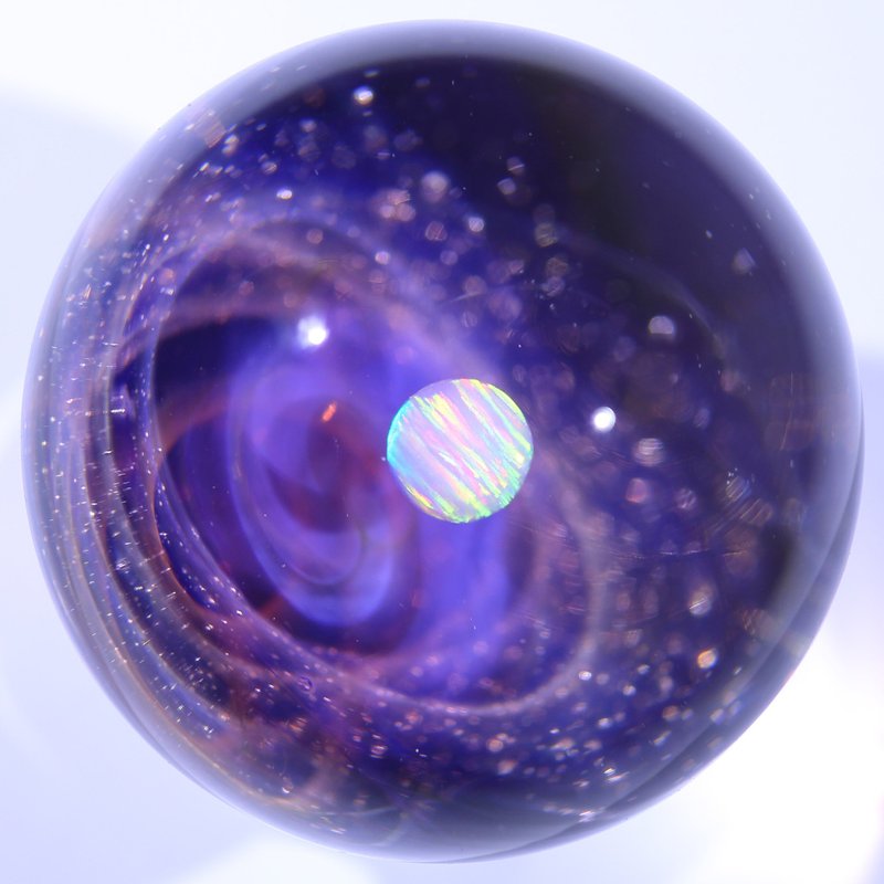 31mm 宇宙玻璃球擺設 no.M099 - 擺飾/家飾品 - 玻璃 紫色