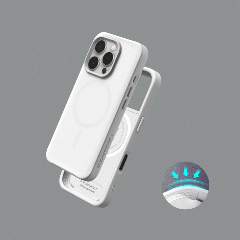 SolidX(MagSafe兼容)強化吸震緩衝防摔手機殼/經典白 for iPhone - 手機殼/手機套 - 塑膠 