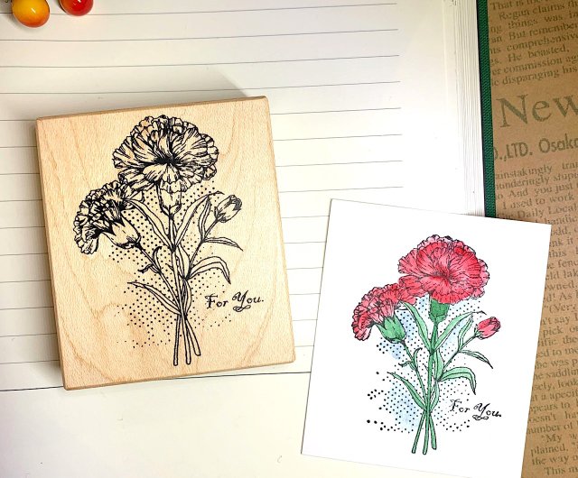 メープルウッドスタンプ- リトルカーネーション GT-5691 - ショップ K