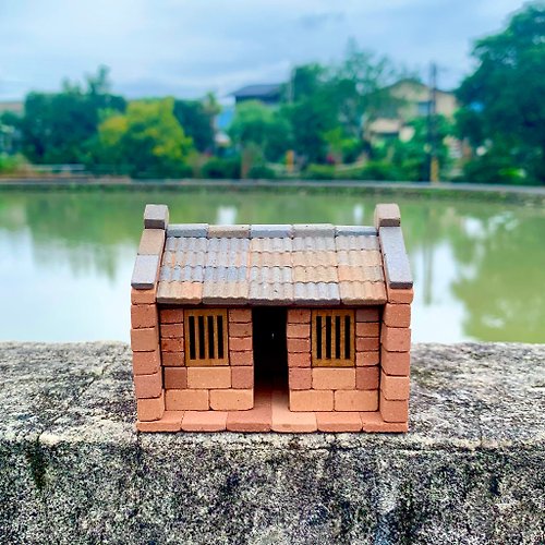 小磚疊疊樂 【DIY材料組合包】基本屋/小磚塊模型/迷你紅磚/台灣傳統築