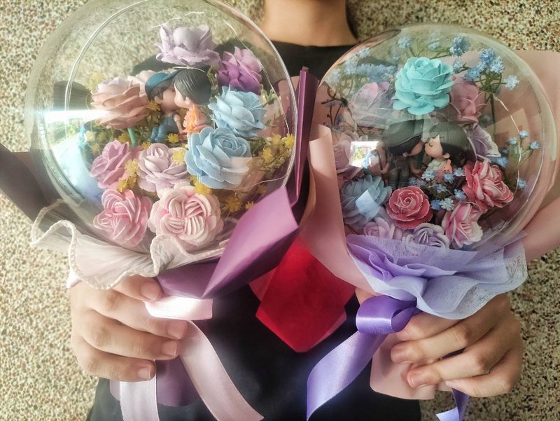 Filament style Acrylic wave ball butter soil squeezed flower bouquet ~ lover bouquet confession Tanabata - จัดดอกไม้/ต้นไม้ - วัสดุอื่นๆ 