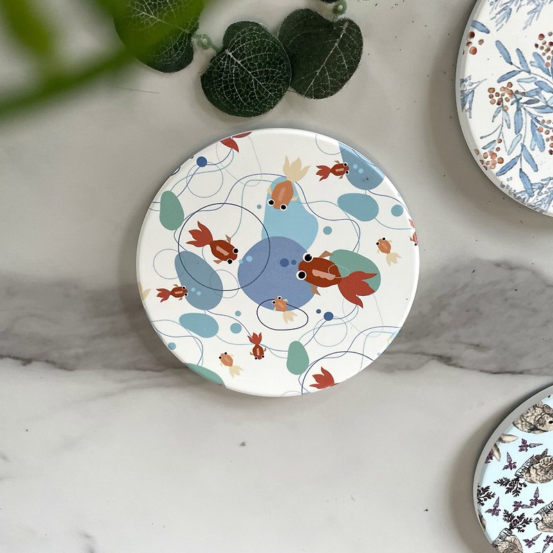 Spot original design ceramic coaster small fish