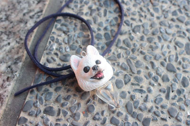 Pet single head eternal necklace (pet ashes necklace) customized pet doll - Other - Clay Multicolor