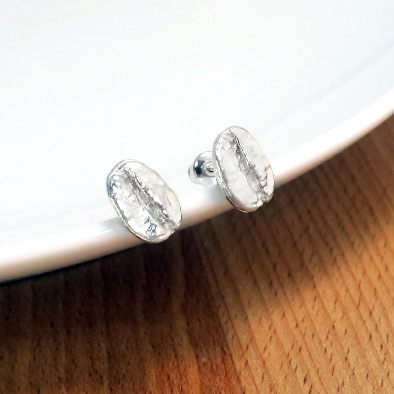 Arabica - Silver Coffee Bean Earrings - Earrings & Clip-ons - Sterling Silver Silver