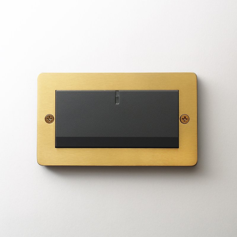 Standard switch panel hairline gold with Panasonic international brand GLATIMA one switch - โคมไฟ - สแตนเลส 