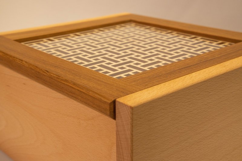 【Must be wood】Japanese style window grille lift box - Storage - Wood Brown