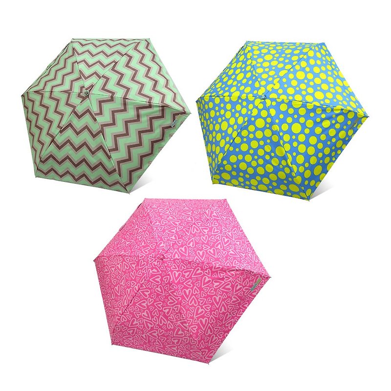 [Taiwan's Cultural Rain's talk] Anti-summer turn playing geometric anti-UV fold umbrella hand - Umbrellas & Rain Gear - Waterproof Material 
