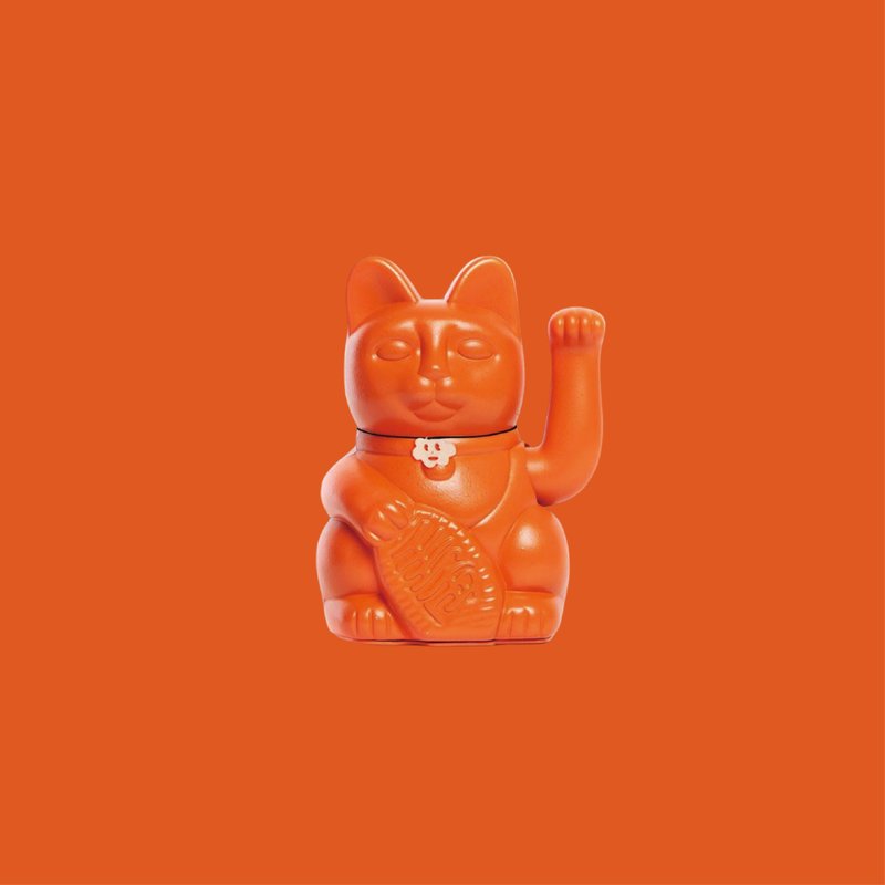 【Diminuto Cielo 招財貓】 Tiny Sky 幸運招財貓 - 亮橘色 15CM - 公仔/玩偶 - 其他材質 橘色