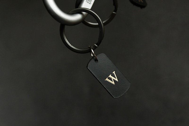 UNIC客製化燙金皮標 / 真皮小吊牌【不含開瓶器】 - 吊飾/掛飾 - 真皮 黑色