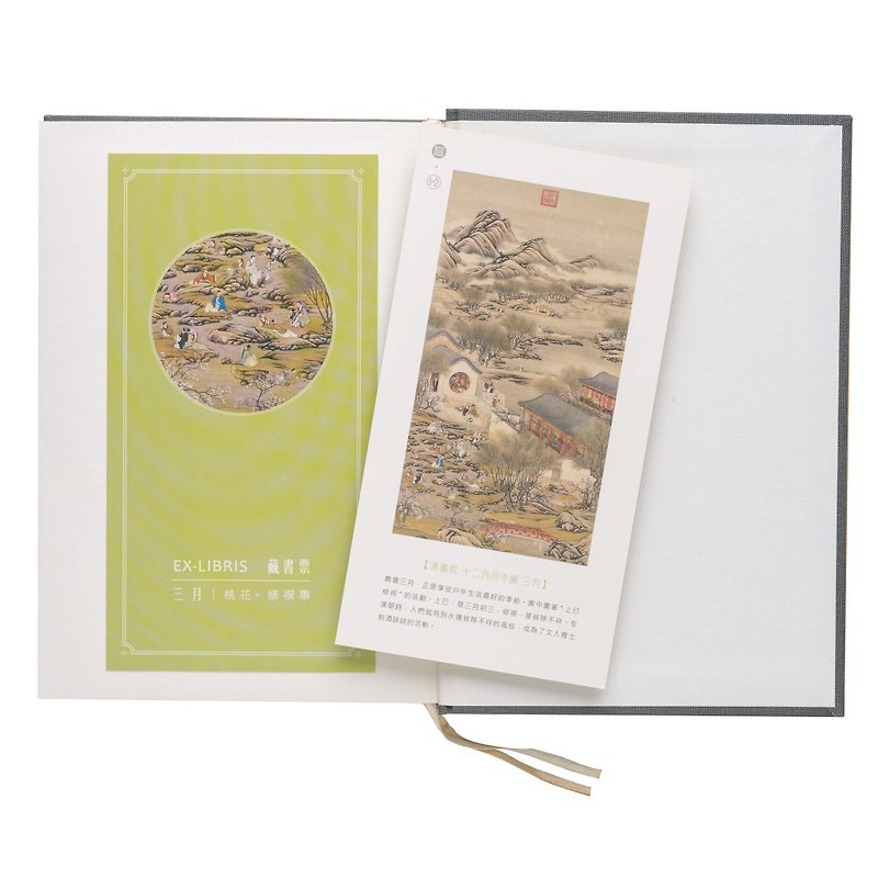 Ex-Libris, Activities of the Twelve Months, The Third Lunar Month - Bookmarks - Paper Green