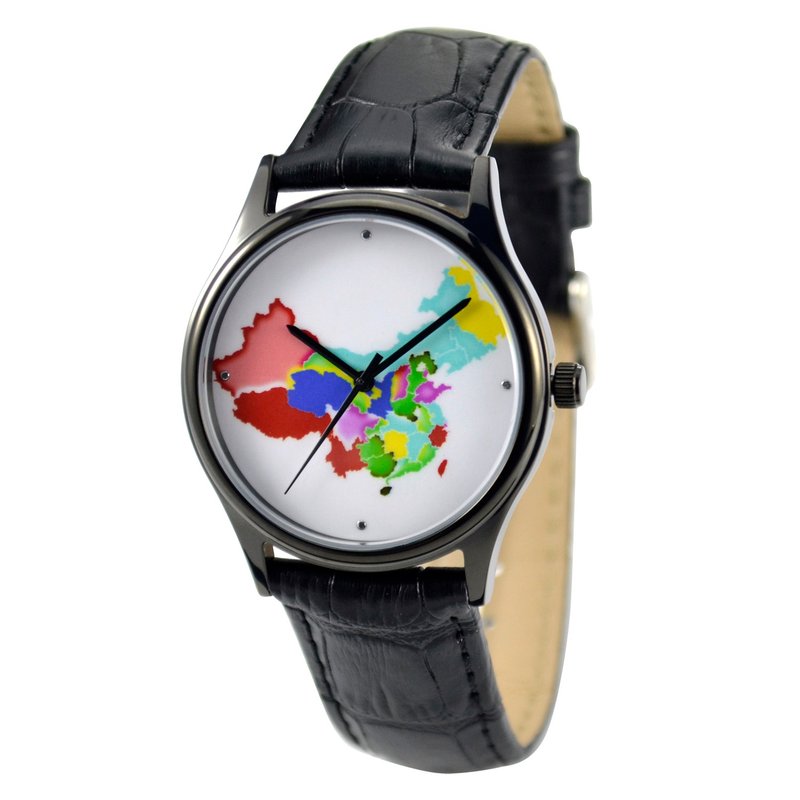 Other Metals Women's Watches Multicolor - Colorful China Map Watch Unisex Free shipping worldwide